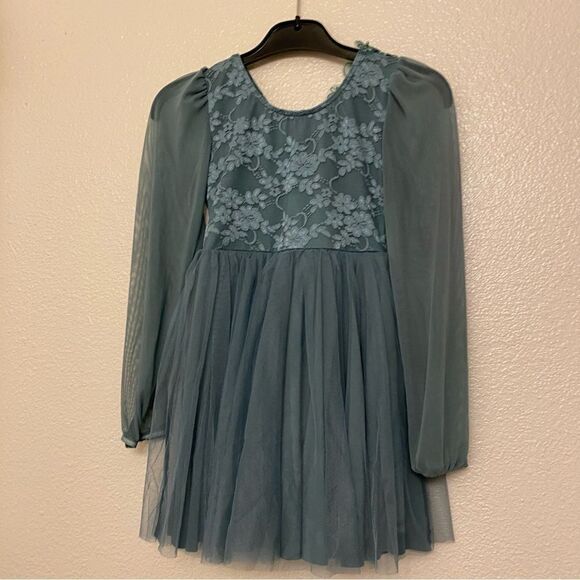 Weissman Dance Costume sage green tulle tutu appliqué Hear You Me 12524 IC 7/8 - Picture 3 of 10
